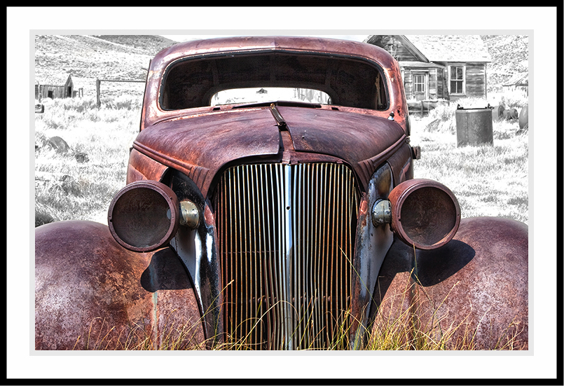 Old car photo shot in Bodie, CA.